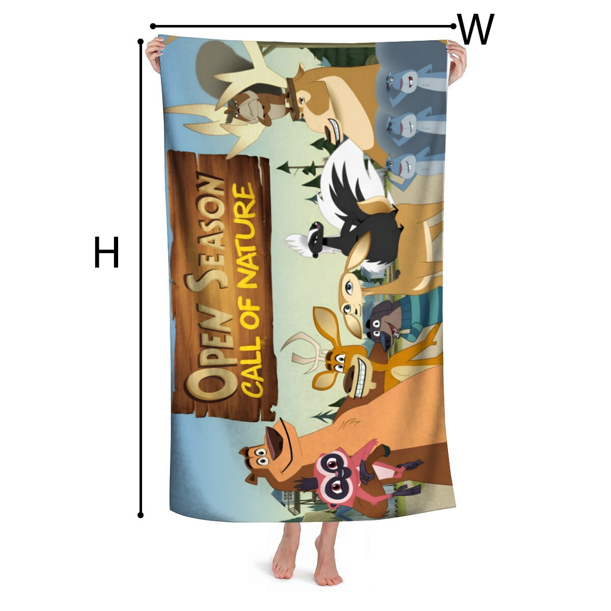 open season call of nature Gifts Beach Towel for Women Girl Birthday Inspired Fan Bath Outdoor Music Lover