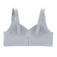 thumbnail image 4 of Dorinao Women's Front Buckle Wireless Vest Bra – Seamless Comfort for Sports & Daily Wear, Blue, 36D, 4 of 9