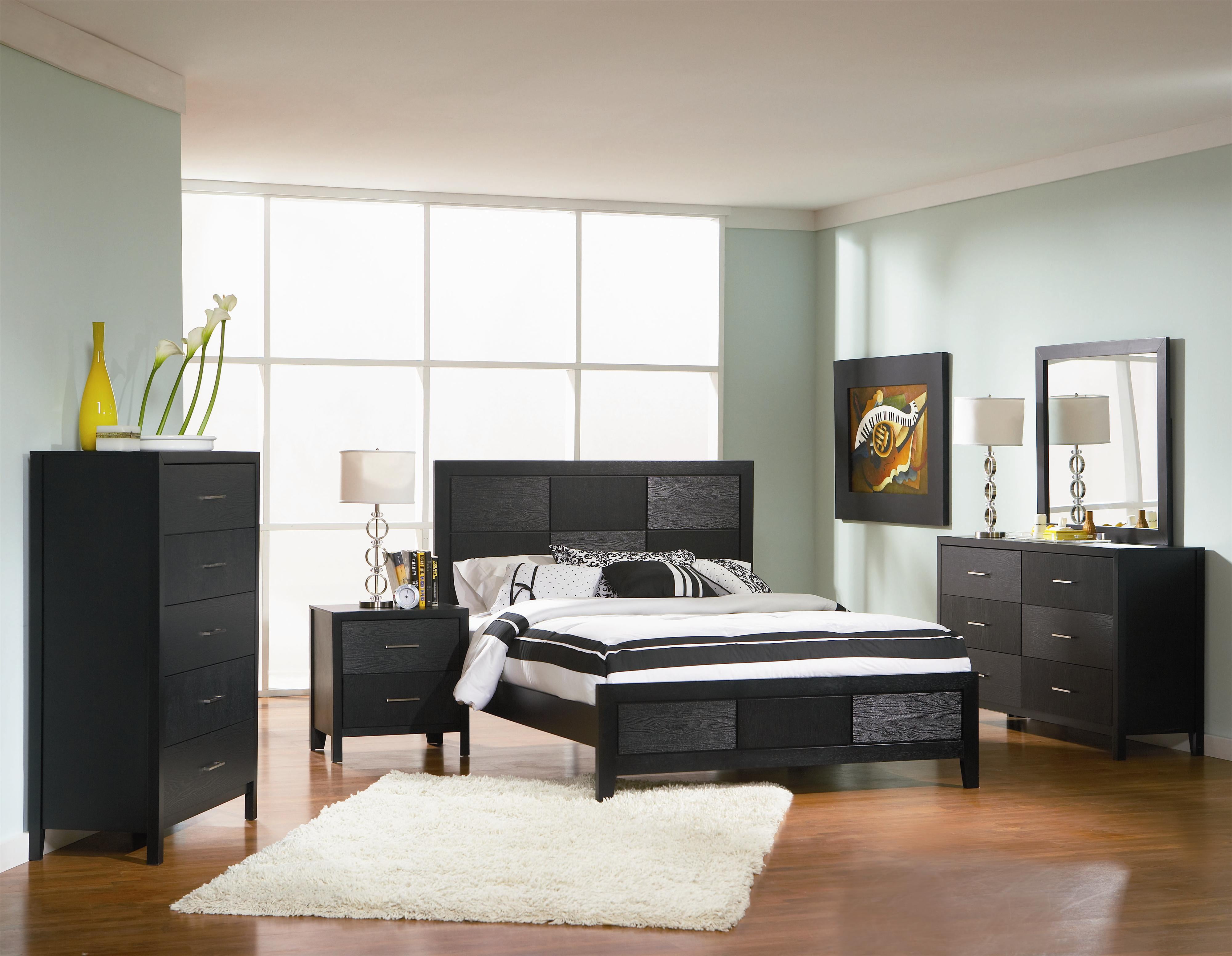 black dresser and nightstand set