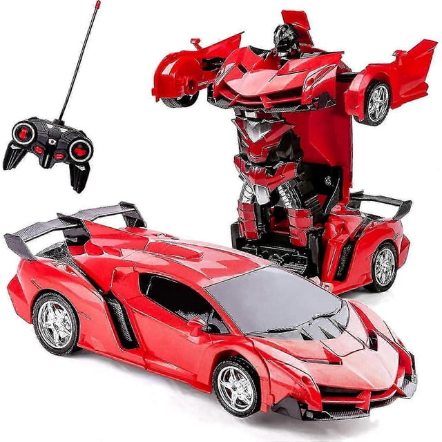 Rc Cars For Boys Age 4-7,remote Control Transformation Car Robot Toys For Child Electric Deformation Car Vehicle Toys For Kid 8-15 Ages Transfor