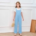thumbnail image 2 of Shachafan Girls Casual Basic Romper Jumpsuit With Pockets Comfortable Playwear Outfit For Toddler Kids Baby Romper, 2 of 4