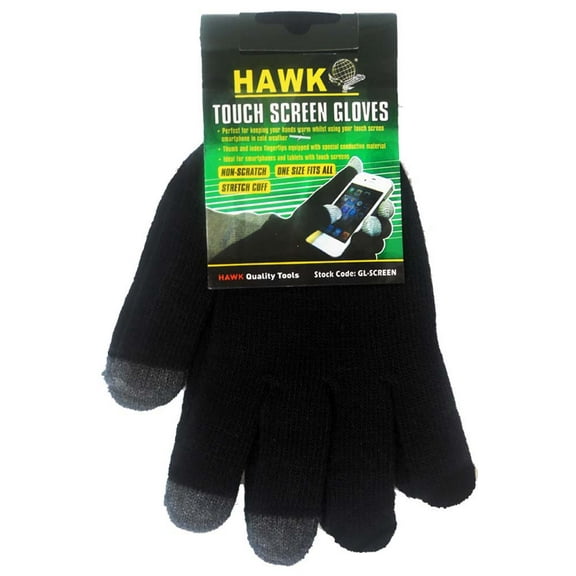 Touch Screen Gloves with Specially Made Fingertips - One Size Fits All