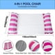 thumbnail image 4 of Pool Hammock, Floating Bed 4-in-1 Inflatable Lounge Foldable Portable Ultralight Float Hammock, Light Blue + Rose Red, 4 of 5