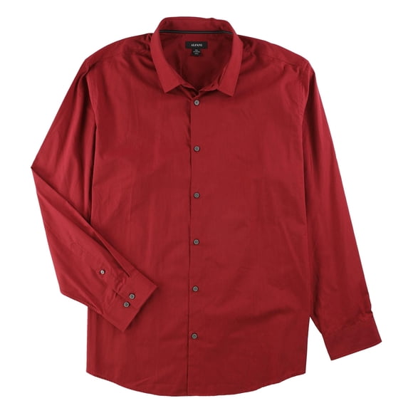 Camisa Alfani con botones a rayas para hombre color rojo extragrande