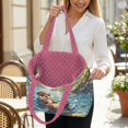 thumbnail image 3 of Pzuqiu Cute Otter Print Large Capacity Quilted Tote Bag for Women Lightweight Soft Puffer Tote for Work Travel School Teacher Use Versatile Daily Carry Shoulder Bag, 3 of 7