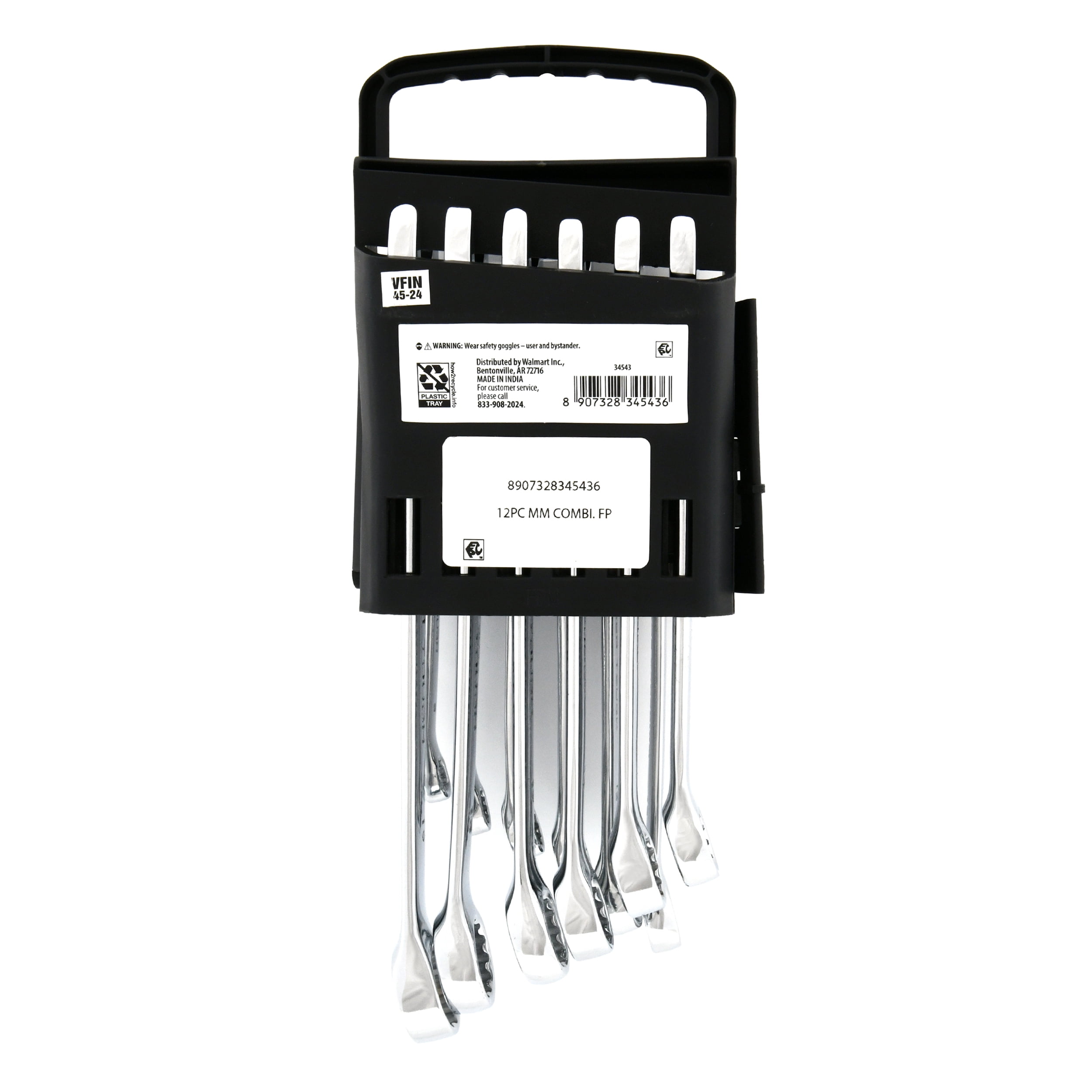 Hyper Tough 12-Piece Metric Combination Wrench Tool Set, Hand Tools