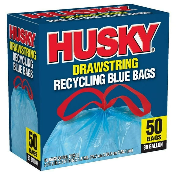 30 Gal. Blue Recycling Bags (50-Count)