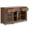 thumbnail image 5 of Simpli Home Cosmopolitan 54 inch Wide Solid Wood Contemporary Sideboard Buffet in Medium Saddle Brown, 5 of 13