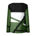 thumbnail image 3 of WEAIXIMIUNG T-Shirts Graphiques Femmes Chats Ou Chiens Mode Décontractée Col Rond Imprimé Géométrique Color Block Col en V Rétréci Manches Longues T-Shirt Manches Longues, 3 of 5
