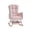 Pink, variant on Leumius Teddy Rocking Accent Chair,High Backrest Upholstered Armchair Reading Chair for Reading,Bedroom,Living Room,Pink