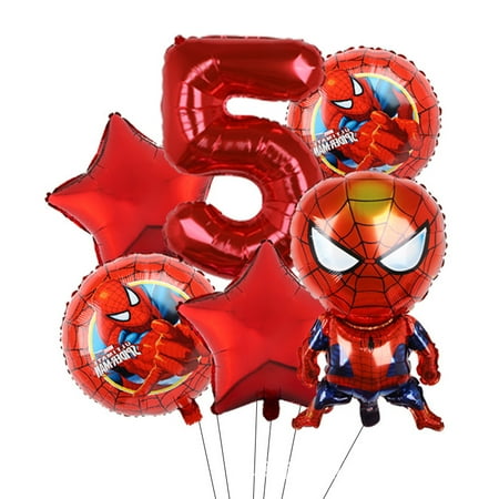 Avengers Marvel Heroes, Spider-Man, Hulk, Captain America, Round Aluminum Film Balloon Set