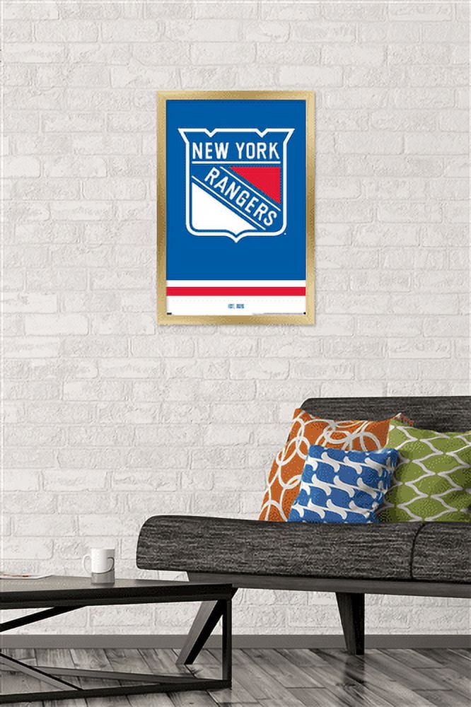 NHL New York Rangers - Logo 21 Wall Poster, 14.725" x 22.375", Framed