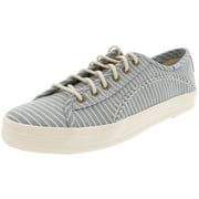Keds Women's Kickstart Pennant Stripe Blue Ankle-High Canvas Fashion Sneaker - 8M