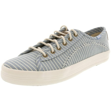 Keds Women's Kickstart Pennant Stripe Blue Ankle-High Canvas Fashion Sneaker - 8M
