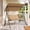 Beige, variant on Costway Swing Chair with Adjustable Canopy,Swing with Removable Cushion&Heavy-duty Metal Stand Navy