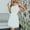 White, variant on Babysbule Dresses for Women Women Chiffon Pom O-Neck Solid Sleevless Sling Drawstring Short Skirt Mini Dress