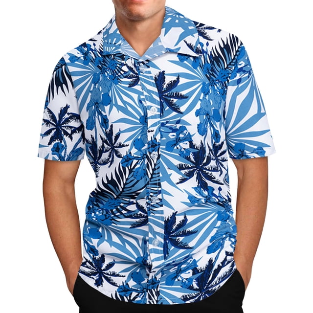 Camisas Hombre Manga Larga masculino Impreso de camisas camisas rubias de mangas Casual Loose Spring Men Camisetas Casual Loose Spring Men (Light blue, XL)