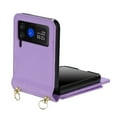 thumbnail image 5 of for Samsung Galaxy Z Flip 4 Case with Card Slots Crossbody Wallet Case with Adjustable Strap Make-up Mirror Luxury PU Leather Protective Flip Phone Case for Samsung Galaxy Z Flip 4 Women Girls, Purple, 5 of 10