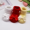 thumbnail image 4 of Newborn Baby Girl Toddler Lace Bow Ankle Anti Slip Socks+Hairband,kids Socks Girls 3-12 Months, 4 of 12
