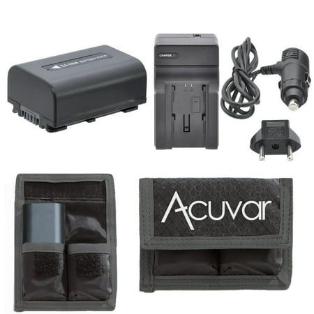 NP-FV50 Rechargeable Battery + Car / Home Charger + Battery Pouch For Sony DC...
