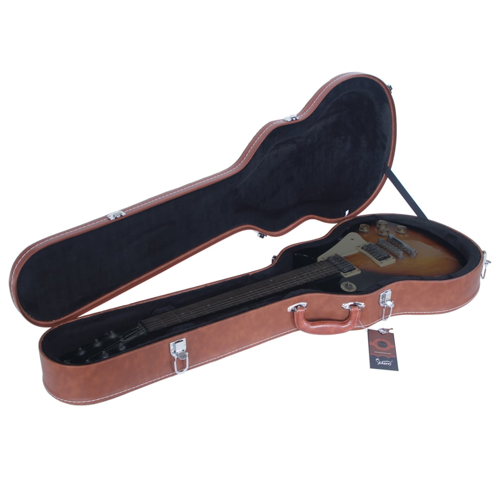 Hard-Shell Electric Guitar Case for GLP Style Electric Guitar Bulge Surface, Brown
