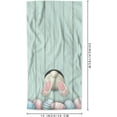 thumbnail image 2 of AOYEGO Easter  Microfiber Towels Colorful Eggs Rabbit Blue Wood Plank Bath Towels Kitchen Hand Towels for Women Men Girls Boys 15x30 Inch, 2 of 11