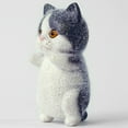 thumbnail image 3 of Muñecos de resina con forma de gato de dibujos animados, de mesa, bonitos animales de pie, decoración de resina, color naranja, 3 of 8