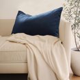 thumbnail image 5 of Wovilon Solid Color Pillow Case 48 x 74cm, 100% Cotton Pillow Cover Bedding Multi-color Selection Elegant, Natural Simple Pillowcase, Dark Blue, 5 of 5