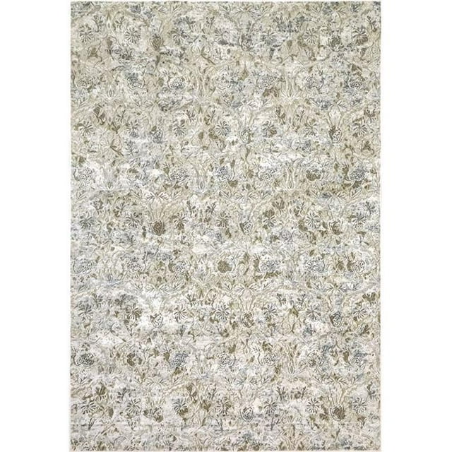 Dynamic Rugs CU24982036242 2 Pi x 3 Pi 5 Po Château 98203 Rectangle Moderne Zone Tapis - 6242 Beige & Bleu