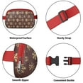 thumbnail image 5 of Brown Christmas Snowflake Pattern Cute Fanny Packs for Women,Travel Waterproof Crossbody Fanny Bags Waist Purse for Women Anti Theft Adjustable Strap for Running Travel Cycling, 5 of 6