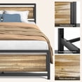 thumbnail image 6 of Queen Bed Frame, Queen Size Bed Frame with Wood Headboard and Footboard, Under Bed Storage, 800lbs, Gray, 6 of 10