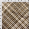 thumbnail image 4 of oneOone Cotton Jersey Brown Fabric Check Craft Projects Decor Fabric Printed By The Yard 58 Inch Wide, 4 of 4