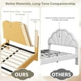 thumbnail image 4 of Yeshouse Estructura de cama para niños con cabecero ajustable, plataforma tapizada para niñas, forro polar bouclé, sin somier, fácil de montar, silenciosa, 4 of 7