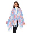 thumbnail image 3 of FORMRS Womens Scarf Winter Soft Long Big Warm Shawls Wrap Tassel Scarves, Pink Daisy, 3 of 9