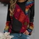 thumbnail image 2 of Moda mujer imprimir manga larga cómoda transpirable o-cuello camisa Tops Fridja  hj3129, 2 of 5