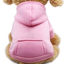 ACDANC Winter Dog Hoodie Sweaters with Pockets Warm Dog Clothes for Small Dogs Chihuahua Coat Clothing Puppy Cat Costume (Pink, XS)