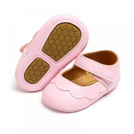 

Soft Sole Leather Baby Shoes - Infant Baby Walking Shoes Moccasinss Rubber Sole Anti-slip First Walkers Crib Shoes