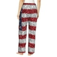 thumbnail image 2 of KLL Womens America Flag Glitter Print Pajama Pants Soft Pajama Bottoms for Women Cozy Lounge Pants-Medium, 2 of 7