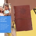 thumbnail image 3 of Shisuyan LEORX Vintage PU Cover Loose-leaf String Notebook Notepad Travel Journal Diary Jotter (Brown), 3 of 9