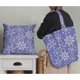 thumbnail image 5 of Soimoi Blue polyester Crepe Fabric Snow Flakes Floral Decor Fabric Printed Yard 52 Inch Wide, 5 of 5