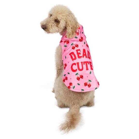 Vibrant Life Halloween Hoodie for Dogs, Dead Cute, Pink, M