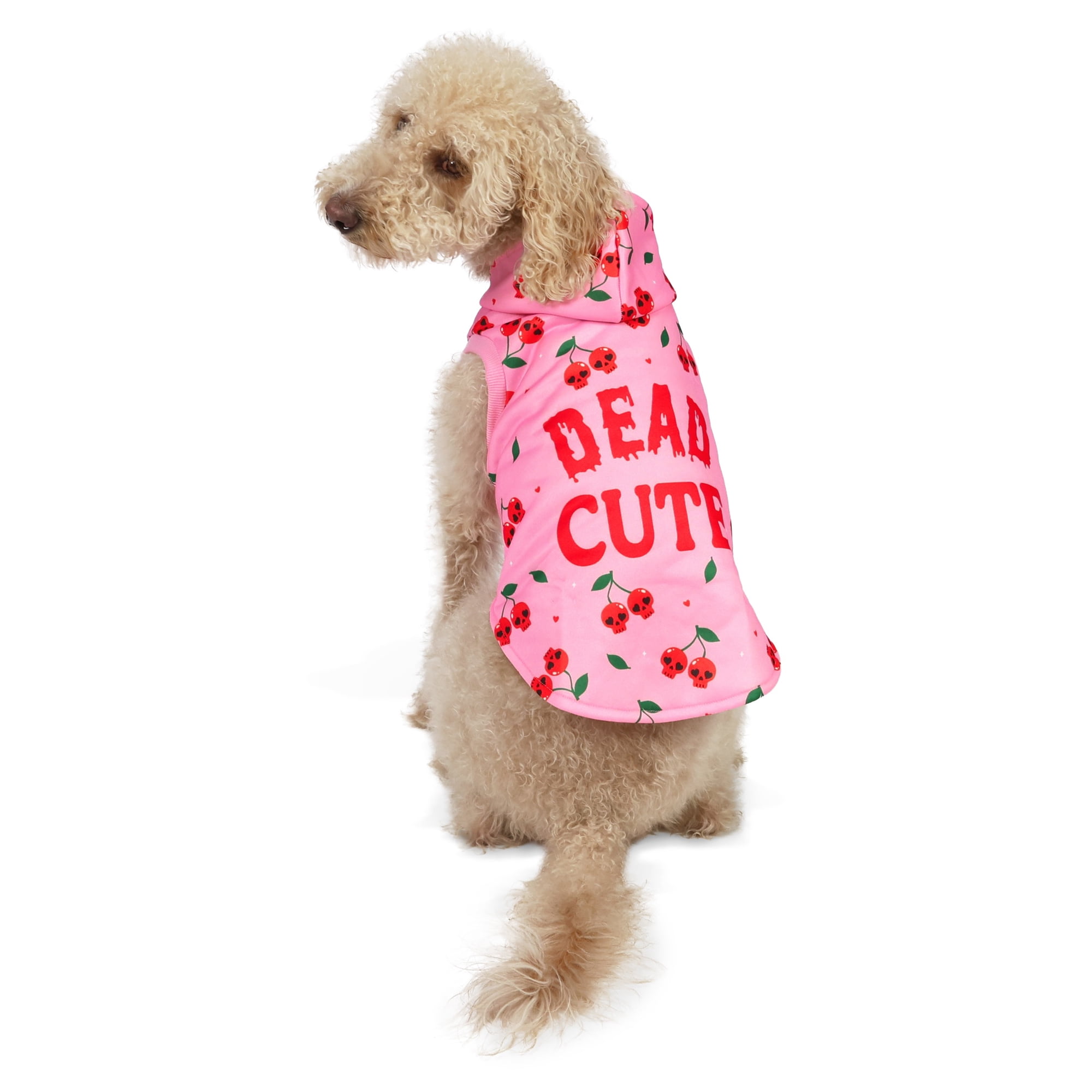 Vibrant Life Halloween Hoodie for Dogs, Dead Cute, Pink, M