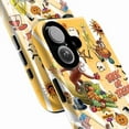 thumbnail image 2 of Curious Monkey Halloween Phone Case, Autumn Harvest Trick or Treat iPhone Cover, Whimsical Fall Cartoon Protective Case for iPhone 16 15 14 13 12 11 Plus Pro Max Mini – Warm Yellow Variant, 2 of 6