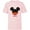 Soft Pink, variant on Disney Mickey Mouse Red Shorts Icon Son Family- Short Sleeve T-Shirt for Kids - Customized-White