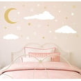 thumbnail image 2 of Vinilo decorativo luna nube estrellas Ormromra WMPH-775 blanco dorado, 2 of 6
