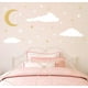 thumbnail image 2 of Calcomanía de pared de luna, estrellas y nubes, decoración de pared para niños, calcomanías de pared para habitación de niños, calcomanías de pared para habitación de niños, calcomanías de vinilo para pared para niños, bebés, niños, niñas, dormitorio Y08 (blanco, dorado) Ormromra WMPH-1822, 2 of 6