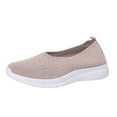 thumbnail image 4 of Women's Breathable Knit Loafers Casual Low Top Slip On Sneakers Wedge Comfortable Non Slip Dress Shoes Purple Size 8.5, 4 of 7