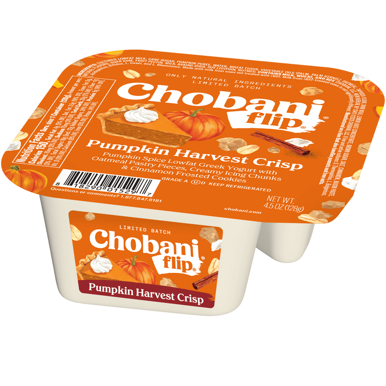 Chobani Flip Greek Yogurt Limited Batch Pumpkin Harvest Crisp 4.5