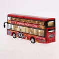 thumbnail image 4 of 1:50 Diecast Car Toy Pull Back Toy Gifts Pull Double Decker Bus with Light & Sound Red, 4 of 9