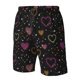 thumbnail image 4 of Balery Heart and Stars Traje de Baño Estilo Hawaiano para Hombre, Shorts de Secado Rápido con Bolsillos-Small, 4 of 6